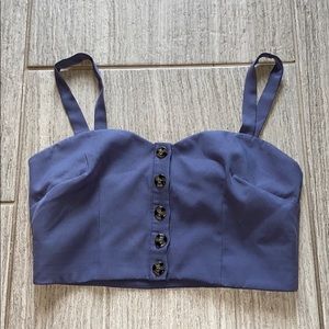 Button Front Crop Top